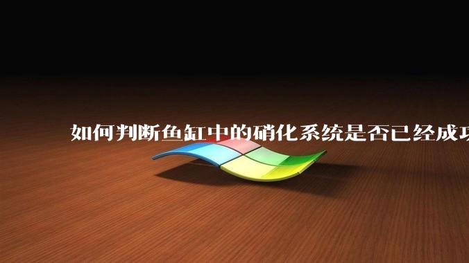 如何判断鱼缸中的硝化系统是否已经成功建立？